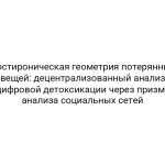 Постироническая геометрия потерянных вещей: децентрализованный анализ цифровой детоксикации через призму анализа социальных сетей